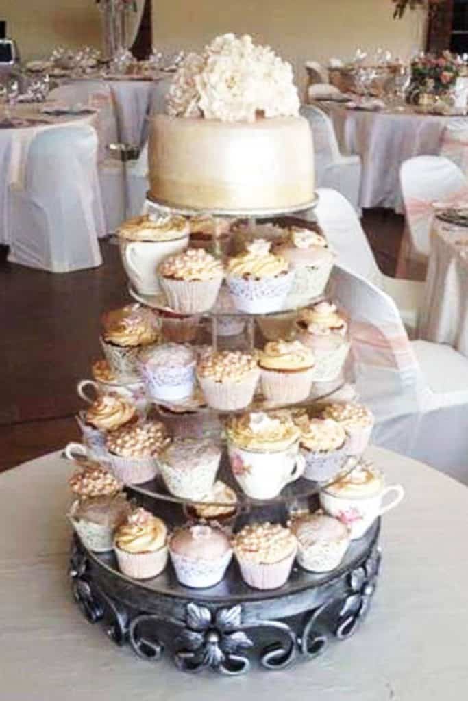 Ristic cupcake tower wedding cake with single tier in Howick KZN Midlands
